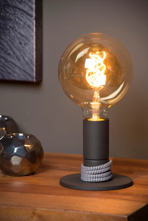 Lucide MARIT - Table lamp - 1xE27 - Black - atmosphere 1